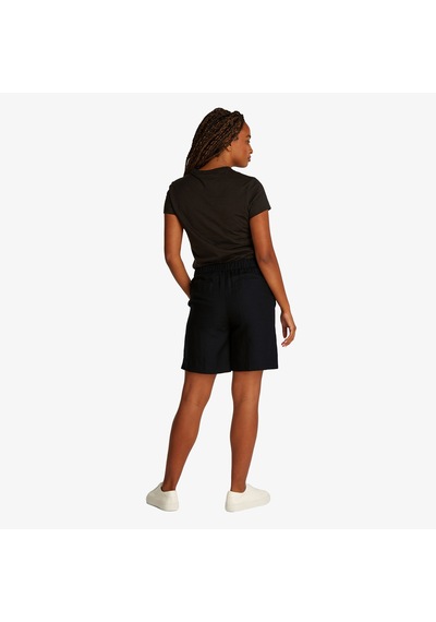 Calvin Klein Tencel Linen Kadın Siyah Şortdüzk20k208380
