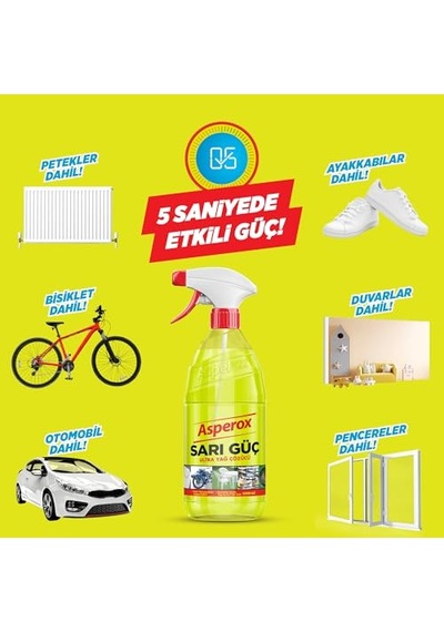 Sarı Güç Yağ Çözücü Sprey 1000 Ml 10'lu Set