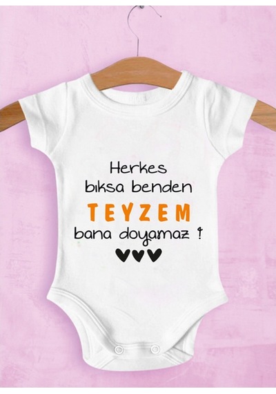 Tuğbababy Baby Teyzeye Özel Baskılı Zıbın Kız Erkek (533427604) Beyaz