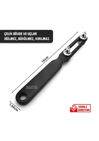 52mm Profesyonel Çelik Saat Arka Kapak Açma Tamir Anahtarı Ch1126
