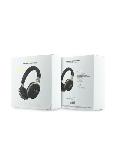 Guess Lisanslı Enc Teknolojili PU Üçgen Metal Logo Bluetooth 5.4 Kulak Üstü Kulaklık