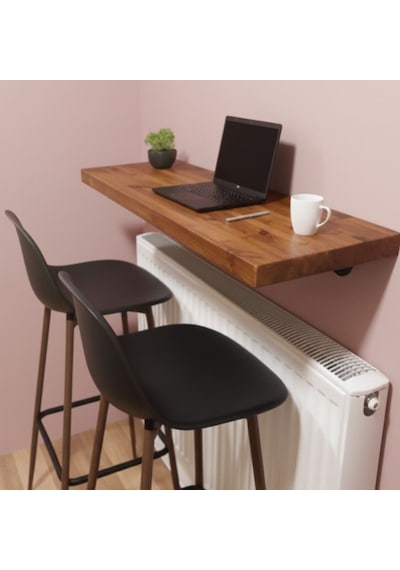 Biz Işıklar Ahşap Duvara Monte Bar Masası 40cmx100cm Çok Renkli