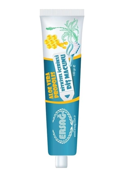 Ersağ Aloe Vera ve Propolis Özlü Bitkisel İçerikli Diş Macunu 100 G
