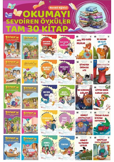 2.sınıflar İçin Renkli Eğitici Okumayı Sevdiren Hikayeler 3 30 Kitap