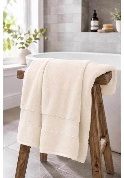 Bath Serisi Ekru Renk Premium Yumuşacık Sıkı Dokuma Banyo-vücut Havlusu 70x140 Cm Ekru - 909138199 Ekru