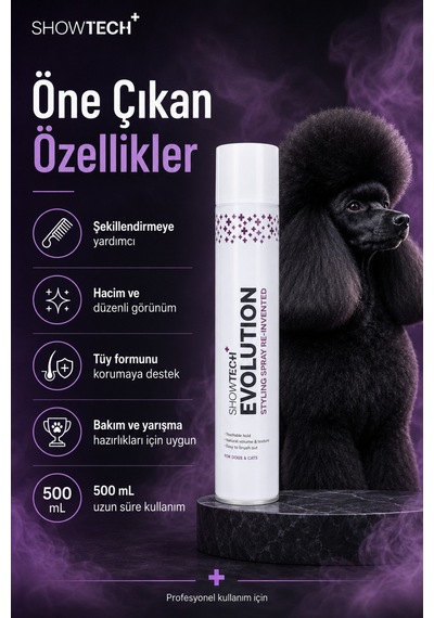 Showtech Evolution Yeni Formül Kedi Köpek Tüy Spreyi 500 Ml