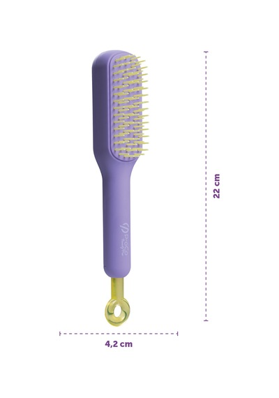 Pro Selfcleanbrush - Saç Açma Tarama Masaj Fırçası- Kendini Temizleyen Saç Fırçası Lila