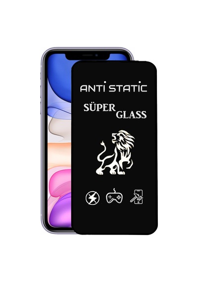 Apple Uyumlu   iPhone 11 Anti Static Toz Tutmaz Çerçeveli Ekran Koruyucu Cam