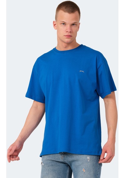 Slazenger KULANA Oversize Erkek Oversıze Saks Mavi Tişört
