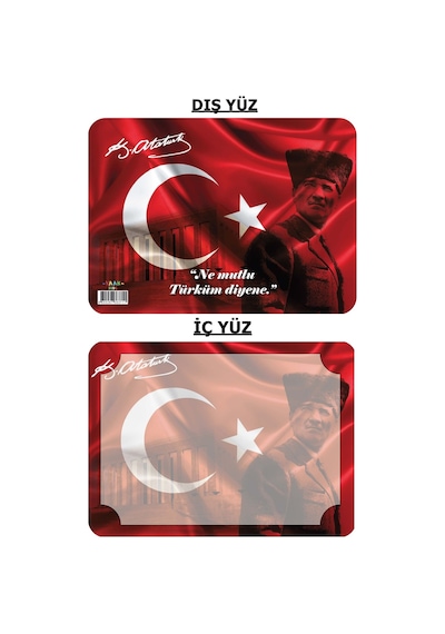 Karne Kılıfı 24x33 Cm Atatürk Desenli 30 Adet