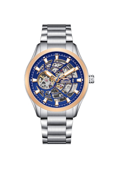 Slazenger Sl.09.2411.1.03 Otomatik Çelik Gri Lacivert Kadran 44 Mm Erkek Kol Saati Gri