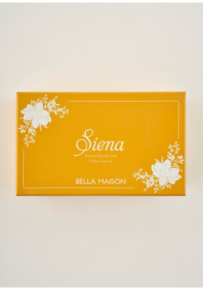 Bella Maison Siena New Bone 6'lı Kahve Fincanı Seti Hardal 90 Cc Hardal