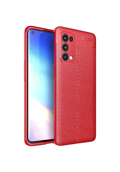 Newface Oppo Reno 5 Pro Kılıf Auto Focus Kapak - Kırmızı