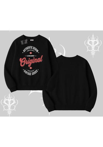 Biskilet Sweatshirt Authentic Denim Original Siyah