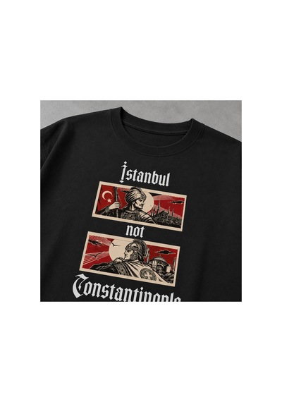 Yolo Street İstanbul Not Constantinople Baskılı Oversize %100 Pamuk Erkek Tişört Vintage Streetwear Siyah112 Yolo Street İstanbul Not Constantinople Baskılı Oversize %100 Pamuk Erkek Tişört Vintage Streetwear Siyah112