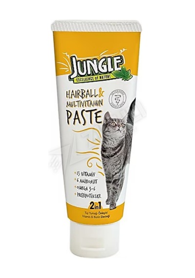 3 Adet Jungle Kedi Macunu Tüy Yumağı Önleyici Ve Multivitamin 75 Ml