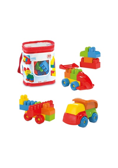 40 Parça Eğitici Bloklar Bebek Zeka Ve Motor Beceri Geliştirici Set Pvc İçermez