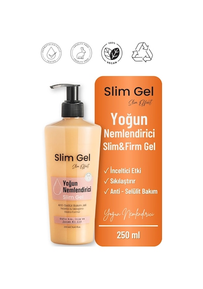 Selülit Ve Çatlak Karşıtı & Yoğun Nemlendirici Slim Jel Kolajen Destekli Bölgesel İncelme Jeli