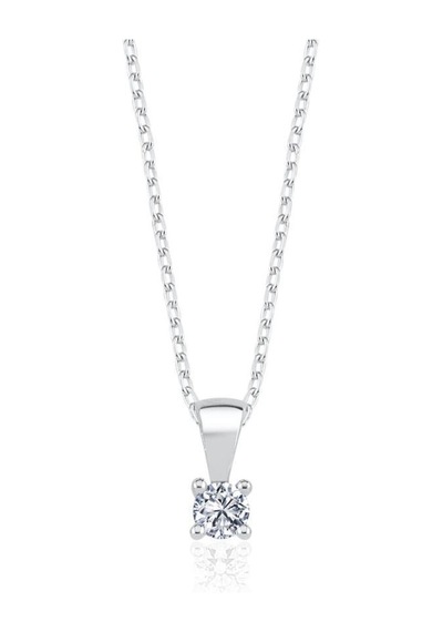0.20 Karat Effective Diamond Işıltılı Dokunuş Gümüş Kolye