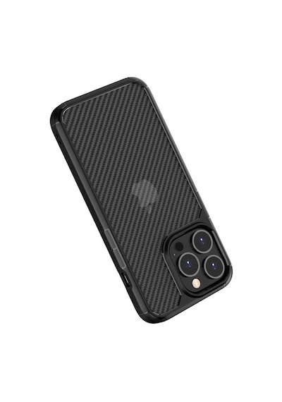 Apple Uyumlu iPhone 13 Pro Kılıf Zore Inoks Kapak-Siyah
