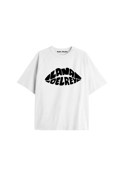 Kalic Studio Lana Del Rey Oversize T-shirt Kod18 Beyaz-18