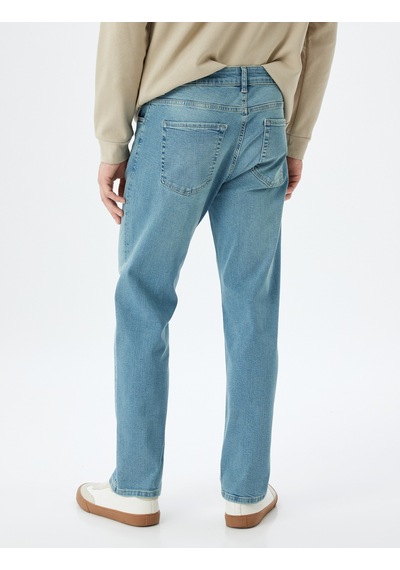 Koton Straight Fit Kot Pantolon - Mark Jean Açık İndigo 5wam40119ıd Açık İndigo