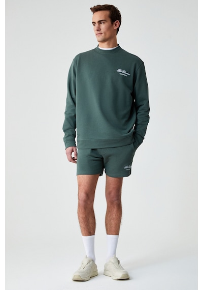 Grimelange Federer Erkek Uzun Kollu Regular Bisiklet Yaka Yeşil Eşofman Takımı