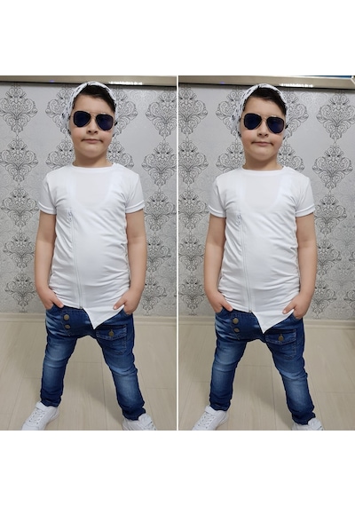MODAVALS FERMUAR DETAYLI 3 PARÇA ERKEK ÇOCUK KOT TAKIM
