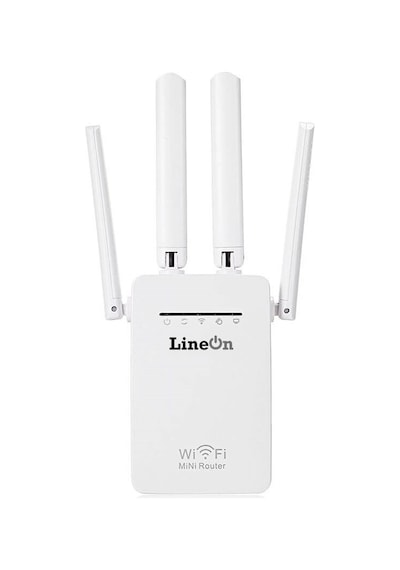 Lineon 300 Mbps 4 Antenli Wifi Repeater Router