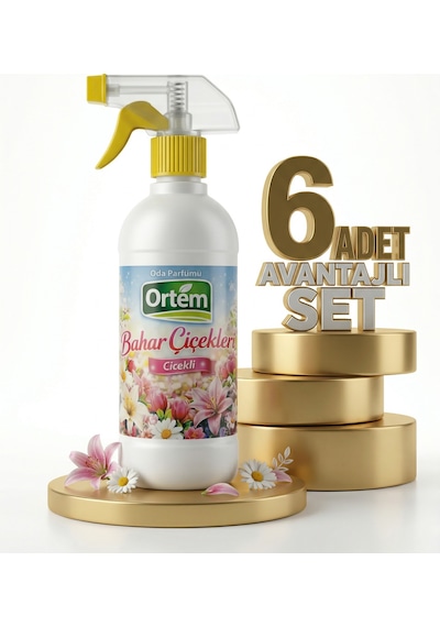 Ortem Oda Parfümü Bahar Çiçekleri 6x500 Ml