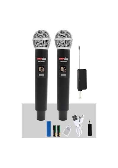 Sxc-1099e Şarjlı Çiftli El Telsiz Kablosuz Mikrofon Uhf
