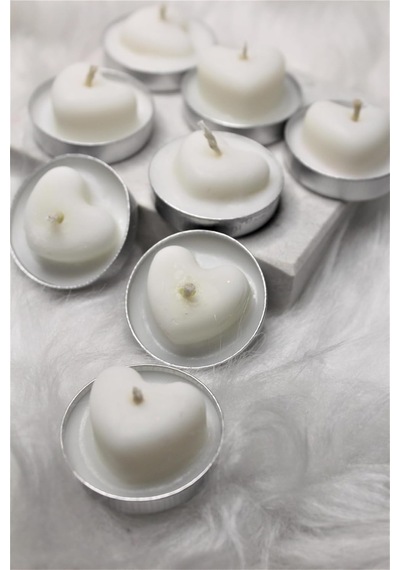 Bottiko%100 Soya Wax Dekoratif Tealight Mum 8'li Beyaz Diğer