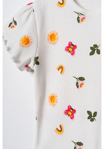 Hafy Baby Güneş Ve Çiçek Baskılı, Pamuklu, Kız Bebek/ Çocuk Pijama Takımı Çok Renkli