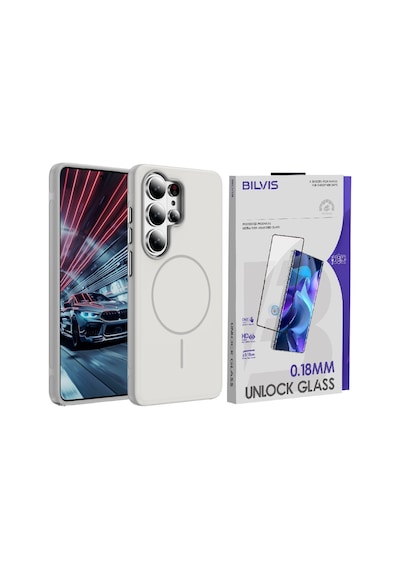 Vendas Galaxy S26 Ultra Uyumlu Joko Neksa M-safe Kapak + Bilvis Cam Ekran Koruyucu Beyaz