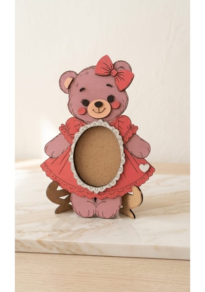 Bebek Resim Çerçevesi Ayıcık Pembe
