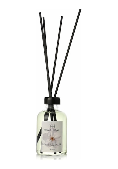 Vivaldi Home Beyaz Çiçekler Çubuklu Oda Kokusu Esansiyel Uçucu Yağ 50 ML