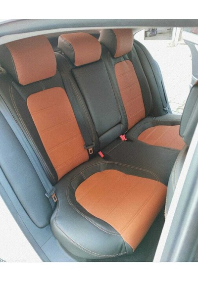 Passat Cc. Uyumlu Arka Sırt 2+1 Arka Sırt Kolcaklı Model Taba Deri Siyah Deri Karışımı. Taba Ip