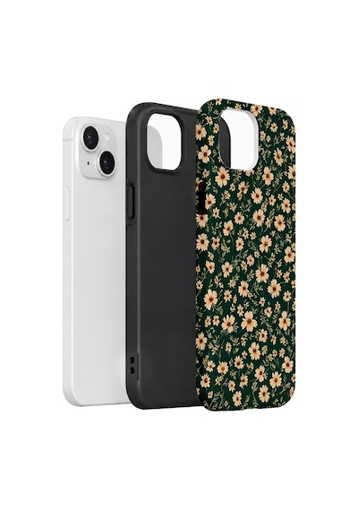 Velvoria Valestra Yeşil Papatya Apple iPhone Uyumlu 15 Darbe Korumalı Kılıf Valestra Select - Yeşil Papatya