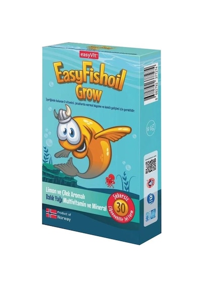 Easyfishoil Grow Çocuk 30 Çiğneme Form
