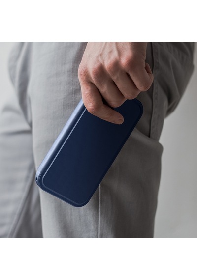 Apple Uyumlu iPhone 17 Pro Max Pu Kartlıklı Kapaklı Amazingthing Glamour Foilo Serisi Kılıf Mavi Mavi