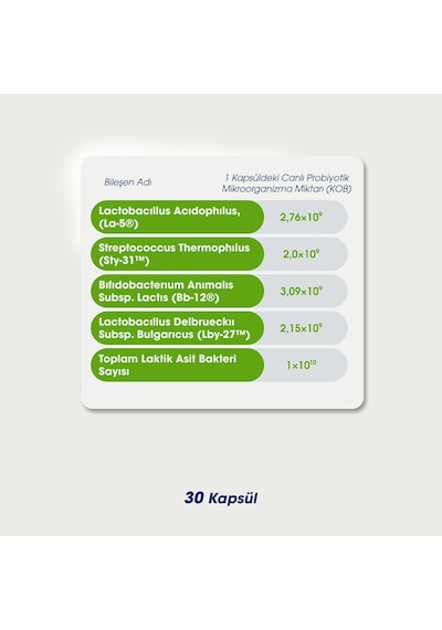 Dr. Ümit Aktaş Probiyotik Takviyesi 30 Kapsül