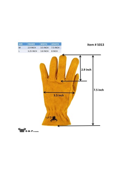 Tr G & F Products 5013m Justforkids Çocuk Hakiki Deri İş Eldiveni