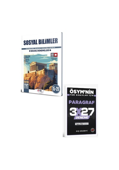 2027 Ulti 2027 Tyt Sosyal Bilgiler 15 X 20 Branş Denemeleri+ Evp Akademi Paragraf