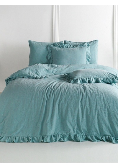 Bedline Ranforce Nevresim Takımı Tek Kişilik Exclusive Stonewashed Mint