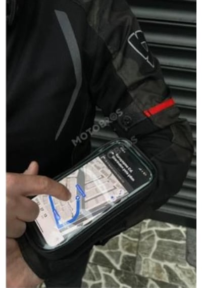 Bike sky Motosiklet Kol Telefon Tutucu Motorsiklet Kol Çantası Su Geçirmez-Gidon Bağlantılı-Dokunmatikli Mt-45