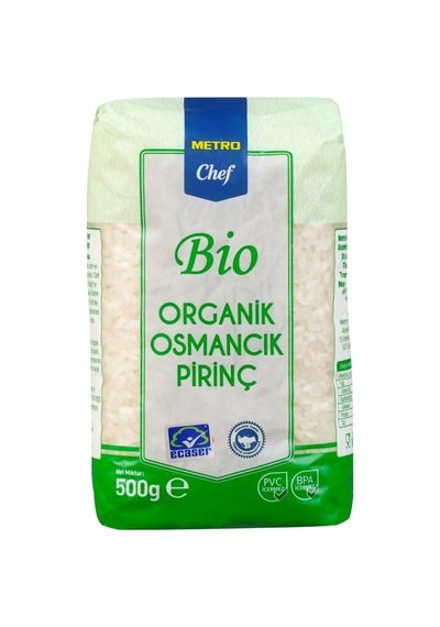 Metro Chef Bio Osmancık Pirinç 500 G Organik Uzun Tane 4'li Avantaj Paketi - 4 Adet Tarı