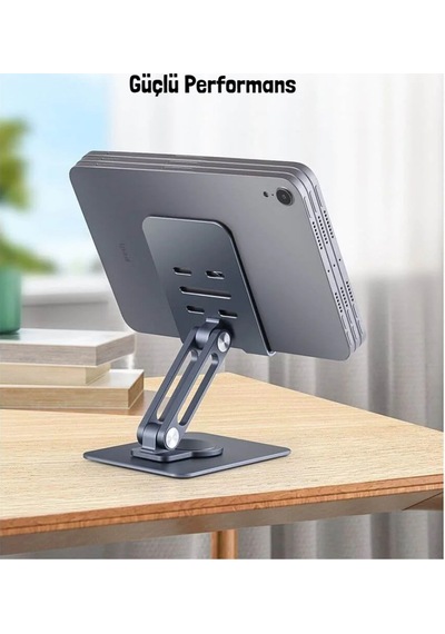 Cosmostech Telefon Ve Tablet Tutucu 360 Hareketli Katlanabilir Metal Masaüstü Stand Alüminyum