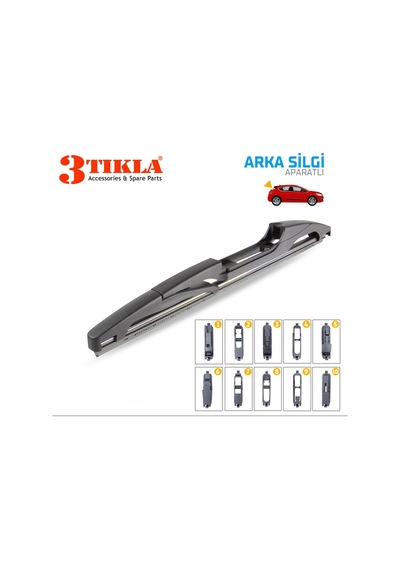 Arka Cam Sileceği 225mm 10 Aparatlı Universal Tüm Araçlara Uyumludur