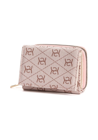 Newish Polo Kadın Mini Cüzdan Fermuarlı Çok Bölmeli Kartlık Ve Bozuk Para Bölmeli Küçük Cüzda - New392 Pudra