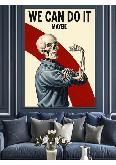 Ahşap Tablo Yapabiliriz Pop Art Slogan